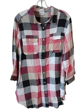 Avenue Plaid Button-Up Shirt Size 14/16
